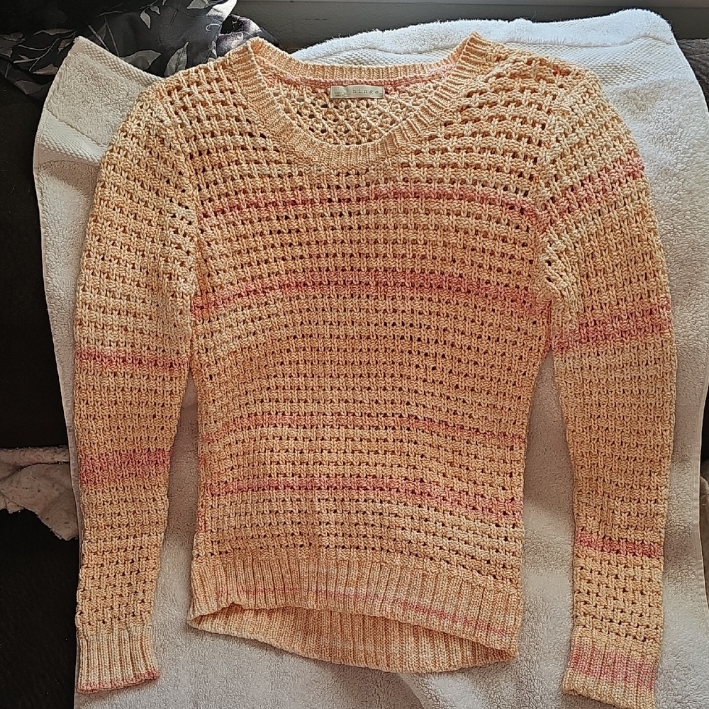 Cozy Knit Sweater in Peach and Pink